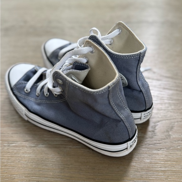 Converse girls blue colored platform hi-tops sneakers shoes size 5 kids youth - Picture 4 of 7